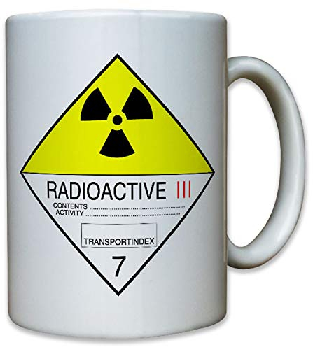 Radioactive 3 Radioaktivität Strahlung Atom Uran Warnung Büro - Tasse #12204 t