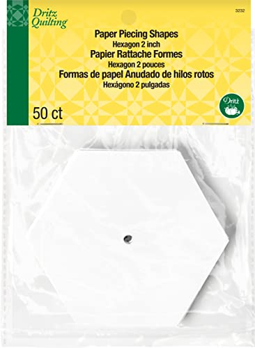 Dritz 3232 Papierstückformen, sechseckig, 50 Stück