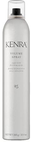 Kenra Professional Volume Spray 25 50% | Super Hold Finishing & Styling Hairspray | Flake-free & Fast-drying | Wind & Humidity Resistance | All Hair Types | 10 oz