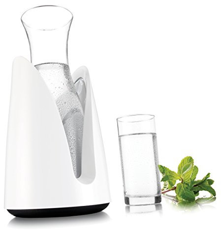 Tomorrow's Kitchen 3645260 Carafe en verre - support rafraîchissant blanc