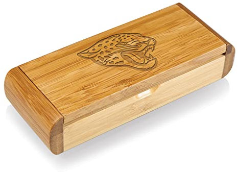 PICNIC TIME NFL Jacksonville Jaguars Elan Deluxe Corkscrew In Bamboo Box, Stainless Steel Waiter-Style Corkscrew Opener Kit, Wooden Gift Box, (Bamboo)