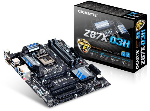Gigabyte Z87X-D3H Mainboard Sockel LGA 1150 (ATX, Intel Z87, DDR3 Speicher, 6X SATA III, HDMI, DVI, 10x USB 3.0)