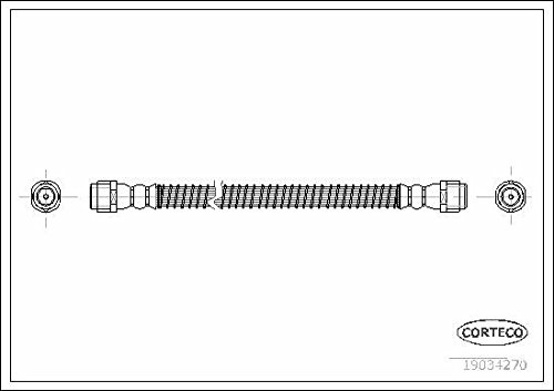 Corteco 19034270 Bremsschlauch hinten | 19034270 Kompatibel mit Q7 (4LB),Touareg (7LA, 7L6, 7L7),Urvan Kasten (E24)