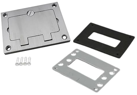 Legrand Wiremold 828GFITCAL OmniBox/Modulink Rectangular GFCI Cover Plate, Brushed Aluminim (1 Pack)
