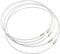 Bacabella Unisex Halsreife 45cm x 1mm nylonummantelter Edelstahl Silbergrau (5 Stück) mit Drehverschluss