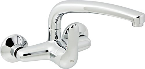 Genebre M115618 - Monomando fregadera pared caño alto
