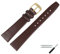 MARBURGER Uhrenarmband 12mm Leder Braun Gold Glatt - Montage Set 7101231000220