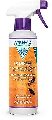 Nikwax TX.Direct Spray-On Waterproofing, 300ml, High Performance Waterproofing Renewal Treatment Restores DWR Water Repellency in Jackets, Outerwear, Rain, Ski and Snow Gear