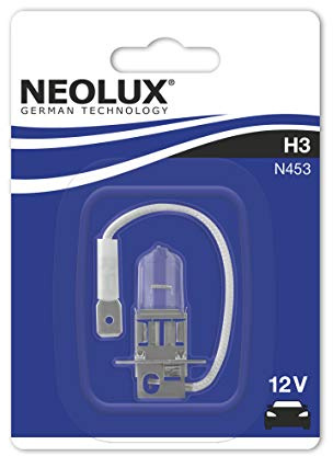 Neolux Standard H3, Halogen Headlight Cars and Motorcycles, N453-01B, 3200 K, 12V, 55W, Blister (1 Bulb)