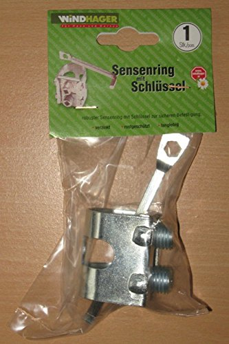 Windhager ~ Sensenring mit Schlüssel : verzinkt - rostgeschützt - langlebig