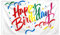AZ FLAG - Flagge Alles Gute Zum Geburtstag Geburtstag Vielfarbiger - 150x90 cm - Happy Birthday Cake Fahne 100% Polyester mit Messing-Ösen - 110g