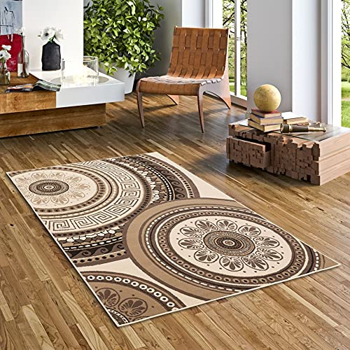 Trendline Teppich Mandala Beige Braun in 4 Größen