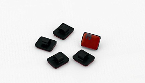 PITTASOFT 5 Stück 5 x Blackvue selbstklebende Kabel-Clips für Koaxial-Video/Stromkabel-Halterungen