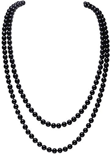 BABEYOND Modische Imitation Perlen Kette Flapper Art Deco 1920s Gatsby Kostüm Accessoires Lange Perle Halskette