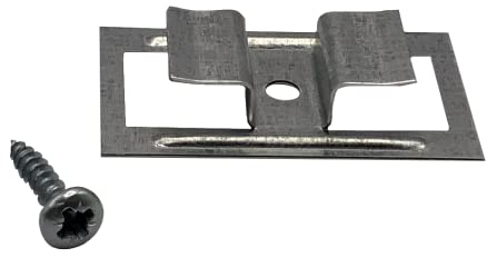 FRÜH Befestigungstechnik Profilholzkralle 10 x 5 x 8,5 mm | Paneelklammer | Nut-Nut | 100 Stück | inkl. Schrauben