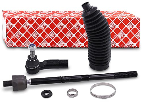 febi bilstein 45760 Spurstange mit Lenkmanschettensatz, 1 Stück | Kompatibel mit: AUDI A3, A3, A3 Cabriolet, A3 Cabriolet, A3 Limousine, A3 Sportback, A3 Sportback, Q2, SEAT ALHAMBRA, ALTEA
