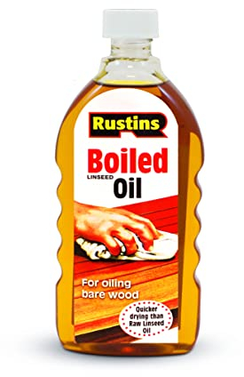 Rustins Boiled Linseed Oil 500ml – Traditional Wood Restorer & Protective Oil – Deep Nourishment for Furniture, Doors, Decking & Interior Wood – Enhances Natural Colour & Grain