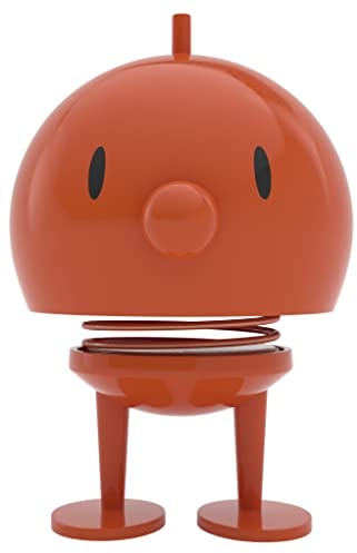 Hoptimist Bumble Wackelfigur & Glücksbringer, Skandinavische Deko Figuren für Wohnzimmer, Schreibtisch, Büro, Bürodeko & Lustige Kleine Geschenke, 10 x 10 x 15 cm, Large, Orange