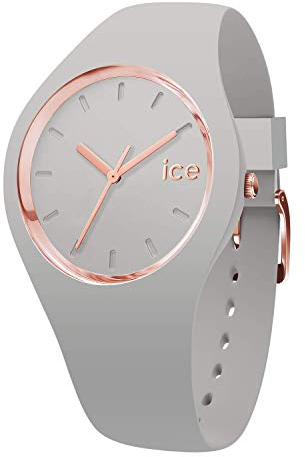 ICE-WATCH - Ice Glam Pastel Wind - Montre Grise pour Femme avec Bracelet en Silicone - 001070 (Medium)