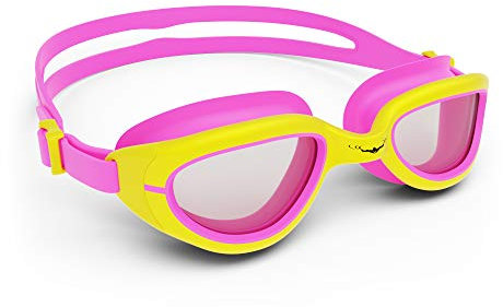 AqtivAqua JR Gafas Natacion Niño Niña Gafas Piscina Niños (Rosa/Amarillo)