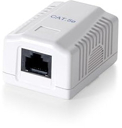 equip Datendose UTP Aufputz, Kat5e, 1xRJ45, weiß RAL 9003