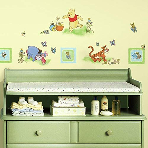 Joy Toy 16300 Wandtattoo Winnie und Freunde 4 Blätter mit 41 Elementen