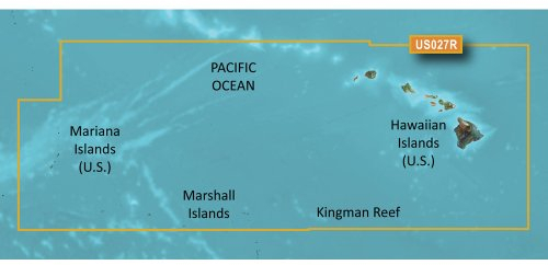 BlueChart g3 Vision Seekarte Region Amerika, Abdeckungsbereich VUS027R - Hawaiianische Inseln bis Mariana Inseln, Kartengröße Regular
