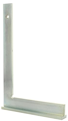 hedue® Schlosserwinkel mit Anschlag - Anschlagwinkel Metall aus verzinktem Stahl, rechter Winkel Werkzeug 700 x 350 mm