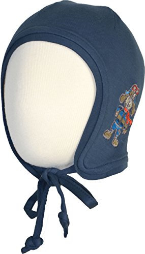 sigikid Jungen Wendemütze Mütze, Blau (denimblau), 38 (Herstellergröße: 38/40)