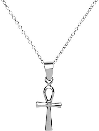 81stgeneration Ankh-Anhänger | Halsketten aus 925er Sterlingsilber für Damen 45,7cm | Massive Silberkette Ägyptisches Kreuz Herrenhalsketten | Geschenk für Männer | Wicca-Schmuck