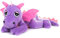 Habibi Plush Wärmekissen/Stofftier f. Kinder und Erwachsene – 1830 Glücksdrache lila mit Hirsefüllung, Wärmekuscheltier zum Erwärmen in der Mikrowelle/Backofen, ideal auch für Babys