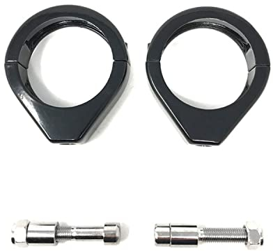 Alchemy Parts Paar 41mm Schwarz Motorrad Blinker/Blinker Gabelklemme Klammergabel