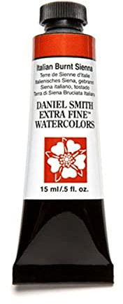 Daniel Smith Extra Fine Watercolor Paint, 15ml Tube, Italian Burnt Sienna, 284600047