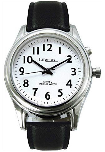 NRS Healthcare Radio Controlled Talking Watch with Leather Strap (Eligible for VAT Relief in The UK)