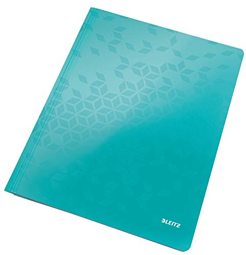 Leitz A4 Laminated Card Report Files, 250 Sheet Capacity, Ice Blue, WOW Range, 30010051