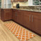 Ottomanson Glamour-Kollektion Teppichläufer mit Gummirückseite und elegantem Gitter-Design, 50 cm x 150 cm, Orange