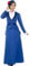 Smiffys Viktorianisches Kindermädchen-Kostüm, Blau, mit Kleid, Hut und Halstuch