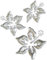 carstyling XXL 3D-Chrome-Sticker Hibiskusblüten 1 à 55 x 55 mm 1 à 45 x 45 mm 1 à 40 x 40 mm