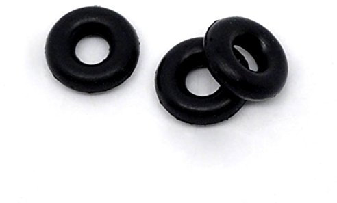 Pack of 50 Black Rubber/Silicone Beads Stopper 6mm O Rings for Bracelets. for Jewellery Crafts and Art