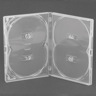 amaray Custodia per DVD-opbergdoos in Clear to Hold 4 dischi di amaray