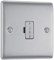 BG Electrical Unswitched Fused Spur Connection Unit, Double Pole, Raised and Slim Profile, Round Edges, Nexus Metal, Brushed Steel, 13A, NBS54