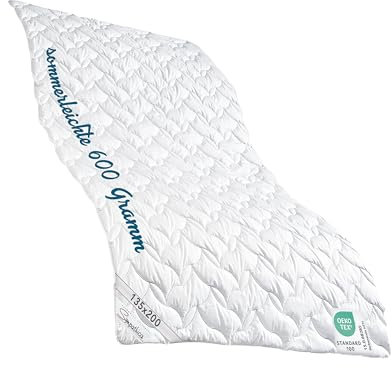 Garanta Baumwoll-Steppbett aus 100% Reiner, weicher Baumwolle, perfekt für warme Nächte, bei bis zu 95° waschbar, inkl. GRATIS Tragetasche, in Verschiedene Größen erhältlich (135 x 200 cm)