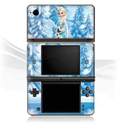 DeinDesign Skin kompatibel mit Nintendo DSi XL Folie Sticker Frozen ELSA Offizielles Lizenzprodukt Disney