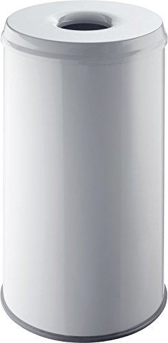 helit H2515882 - Sicherheitspapierkorb mit Löschkopf „the guardian“ 50 Liter, lichtgrau