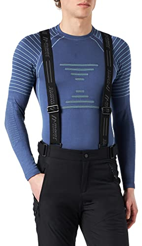 Maier Sports Anton 2, Herren Skihose, Wasserdichte Schneehose mit Hosenträgern, Stretchmaterial und verstellbarer Bund, PFC-frei, mTHERM Wattierung & mTEX Wetterschutz, Schwarz, Gr. 46 (W31/32/L31)