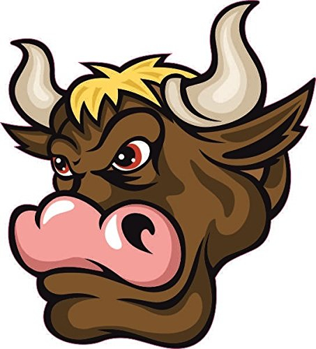 U24 Aufkleber Stierkopf Stier Bulle Autoaufkleber Sticker Konturschnitt