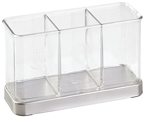 iDesign, Forma 2, Organizador de servicio de mesa, Acero inoxidable pulido/Claro