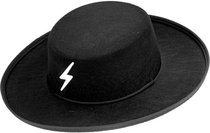 W WIDMANN MILANO Party Fashion - Caballero Filzhut Erwachsene | Schwarze Kopfbedeckung, Hut für maskierte Räuber- und Westernkostüme, Karneval, Mottopartys