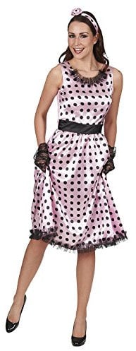 Elbenwald Andrea Moden - Kostüm Rockabilly-Kleid, mit Haarband, Rock'n'Roll, Retro, Tanzparty, Mottoparty, Karneval