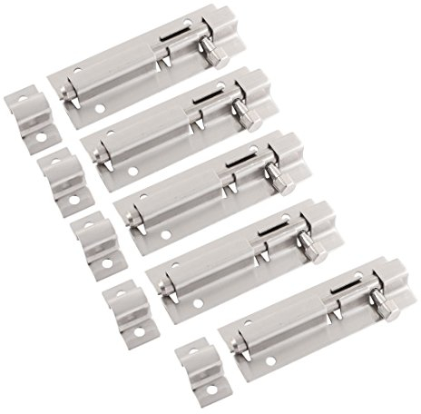 sourcing map 5 Stücke Edelstahl Latch Slide Lock Tür Fenster Barrel Bolzen Hardware 3,74 de